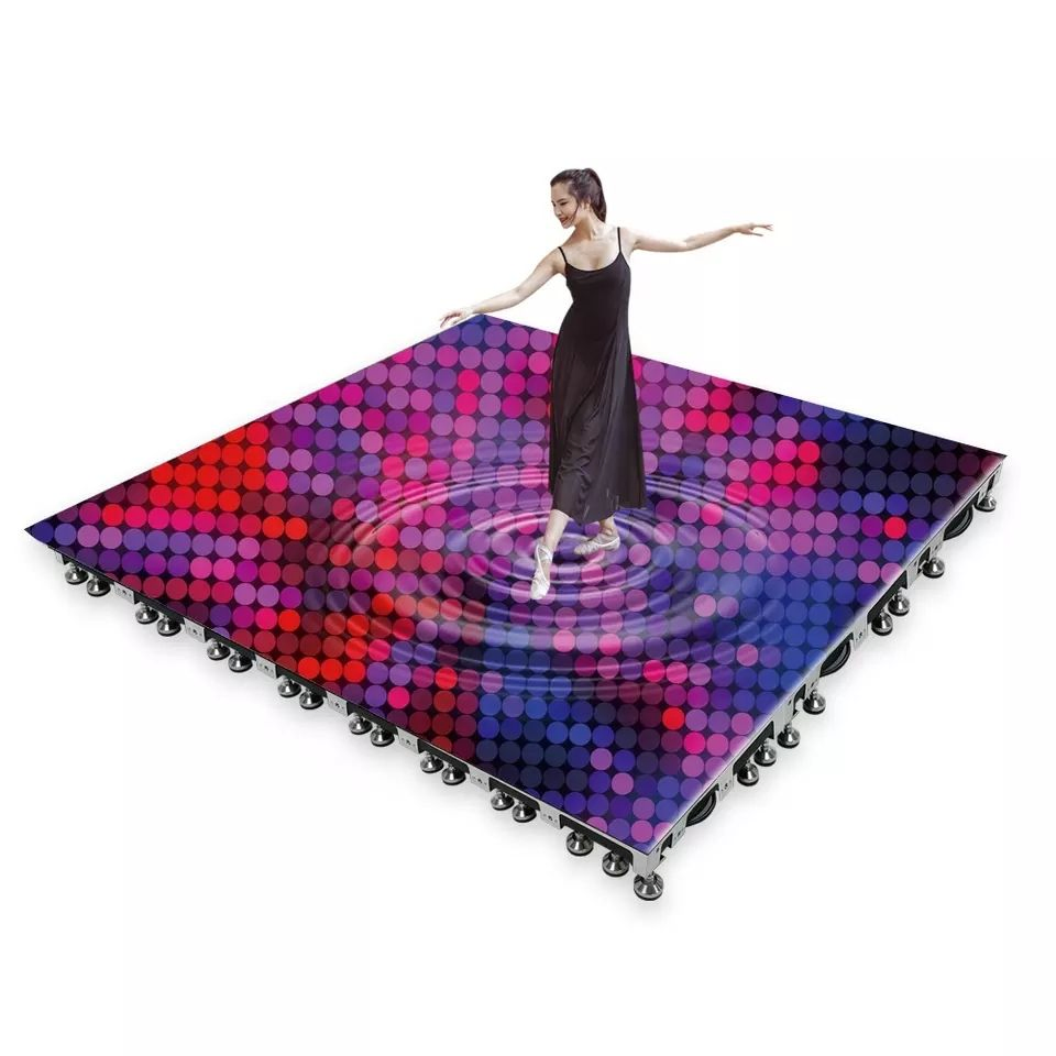 IP65 Video Floor Tile LED Display Screen Smart Interactive LED Dance Floor Screen