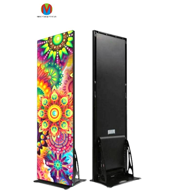 Commercial Indoor Gob P1.5 P1.8 P2 P2.5 P3 Floor Stand Portable Screen Poster Full Color LED Digital Display for Advertising