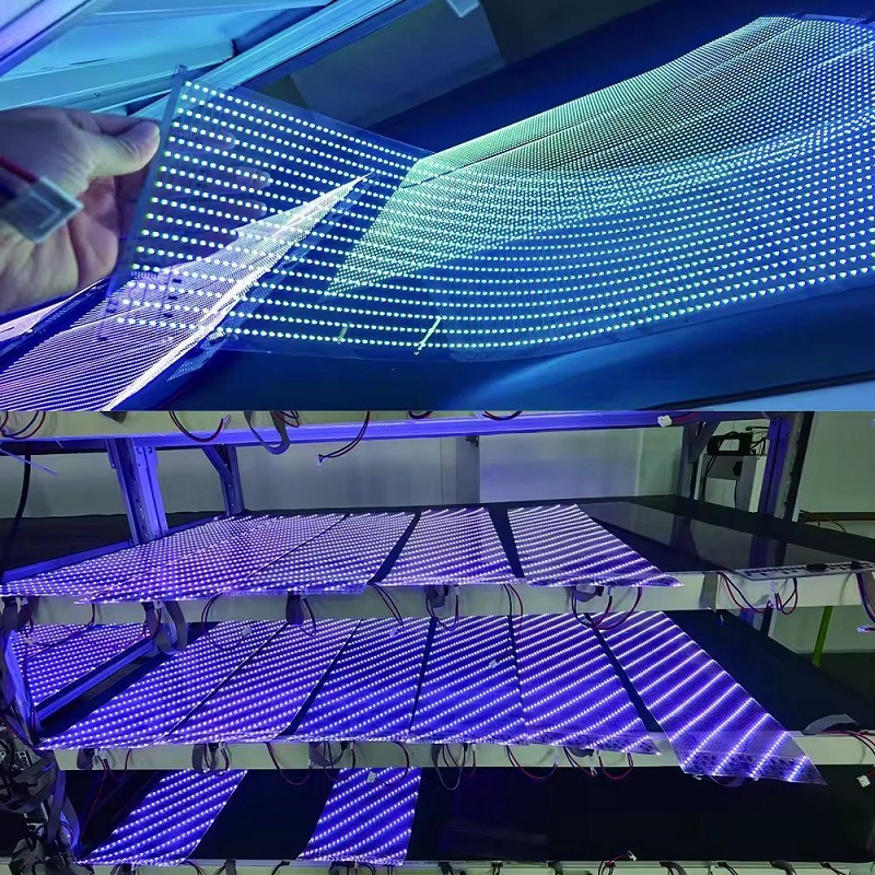 Indoor High Transmittance Self-Adhesive Advertising Film Screen Transparent LED Screen on Window Glass LED Crystal Film Screen