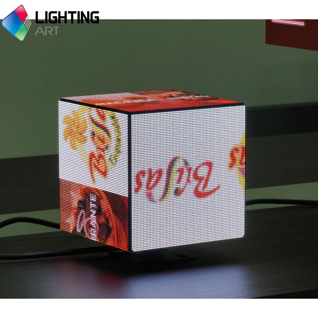 P2.5 HD Indoor Outdoor LED Cube Screen Magic Box Display Video Advertising Logo Sign Digital Signage