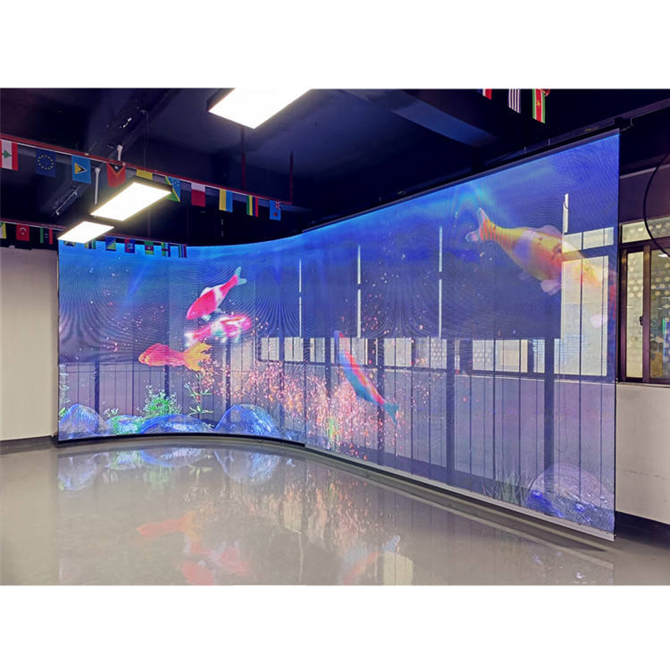 Indoor Ultra-Thin and Light Film Transparent Window Glass LED Wall Panel Display