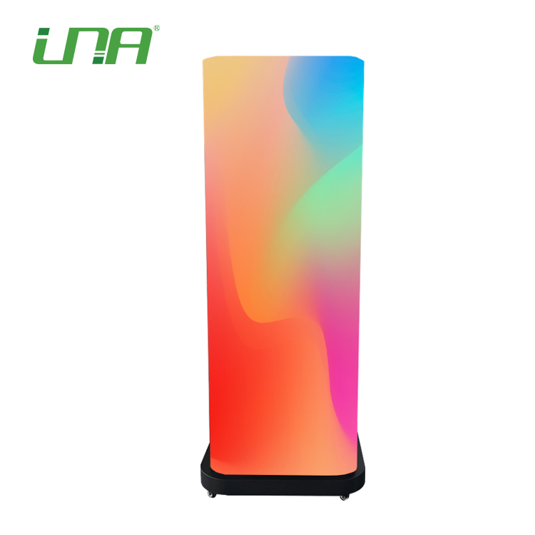 Indoor Advertising 4-Sides Eye-Naked 3D LED Video Screen Display with Wheels