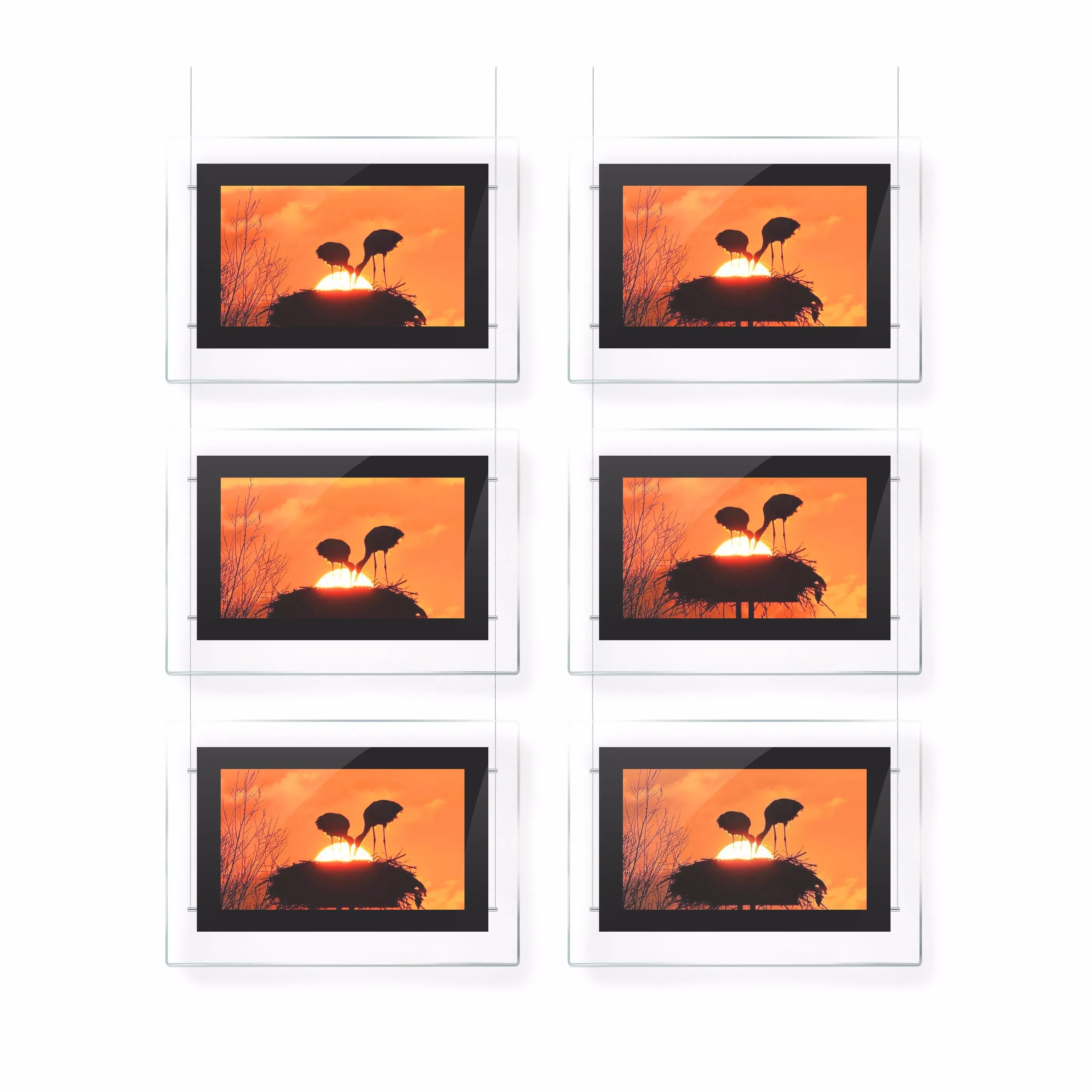 Indoor Crystal LED Real Estate Agent Window Display Hanging LCD Digital Signage Hanging Digital Poster Display