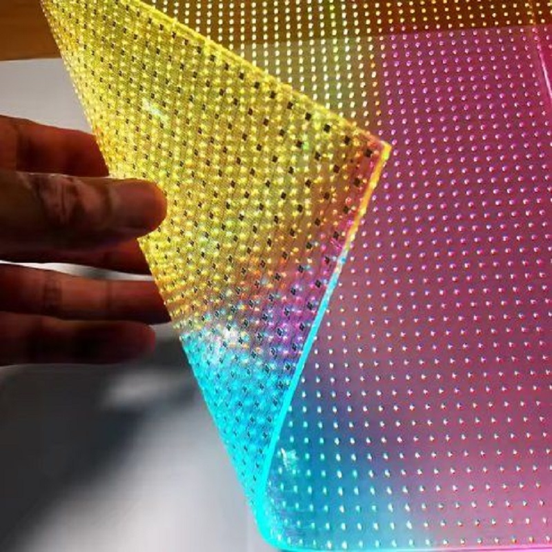 Adhesive LED Flexible Transparent Display Soft Crystal Film Screen for Glass