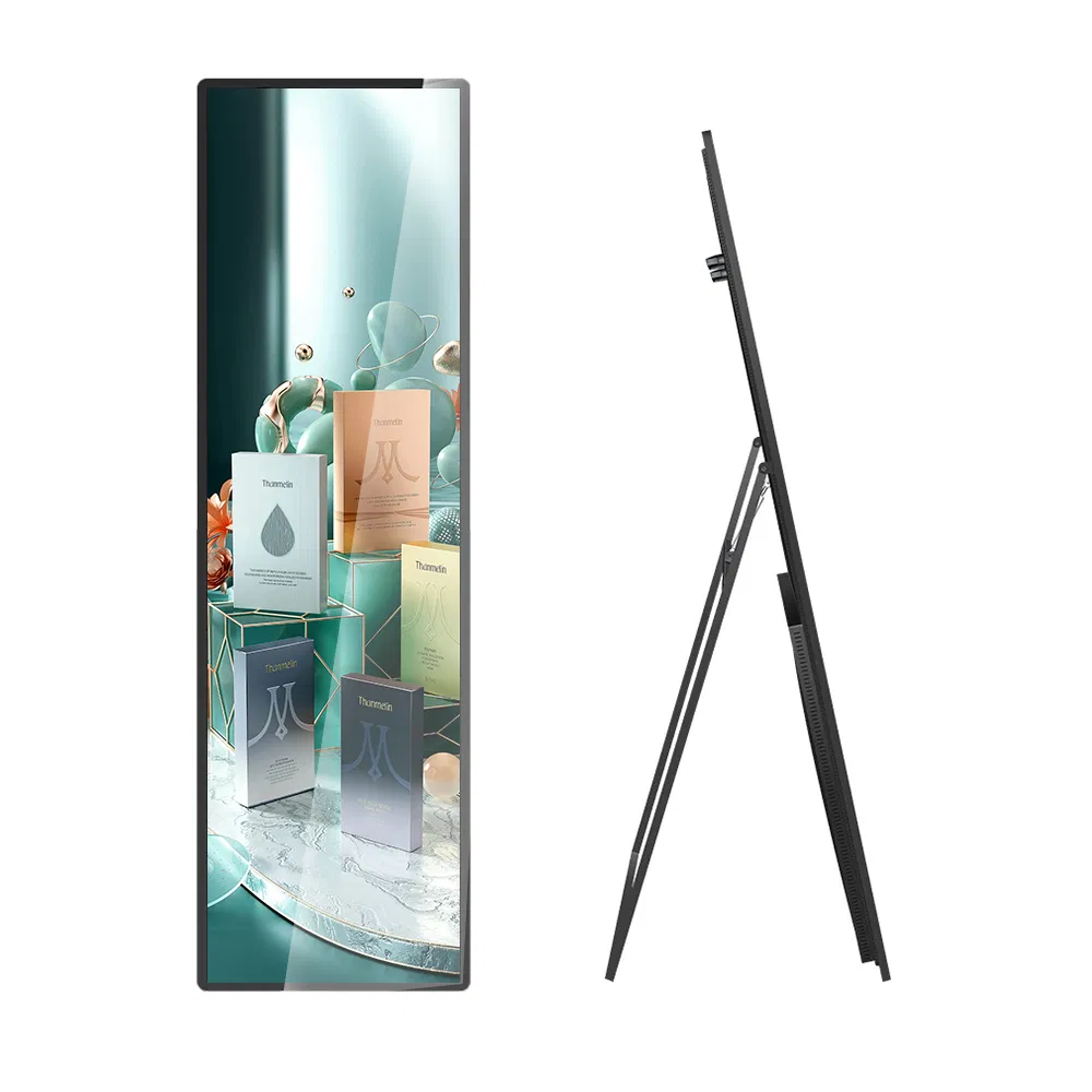 Commercial Advertising Monitor Signage Android Indoor LCD 75 Inch Digital Floor Guide LCD Display