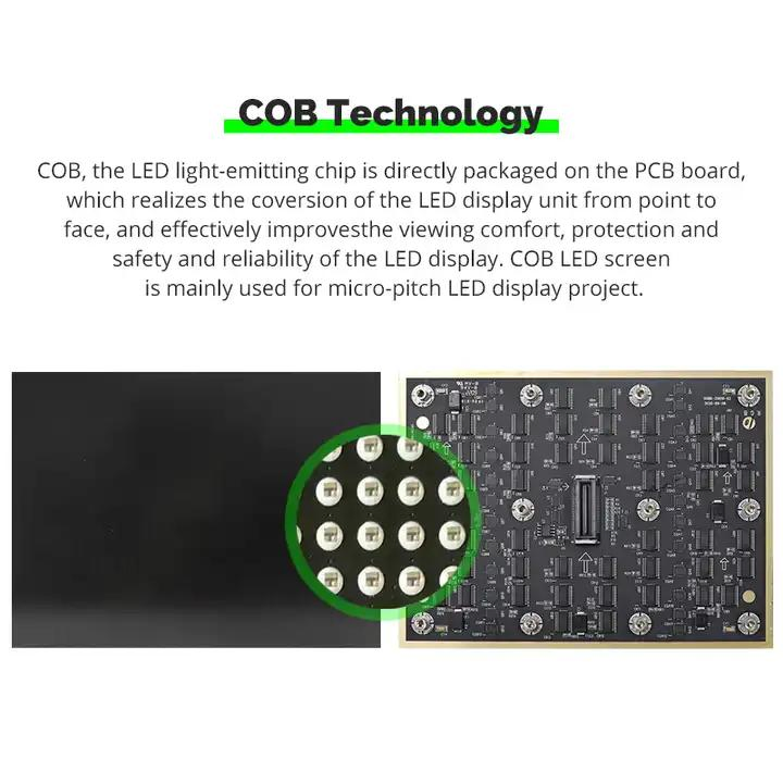 P0.9mm P1.2 P1.25 P1.5 P1.8 Small Pixel COB Indoor LED Display Screen Fine Pitch LED Video Wall