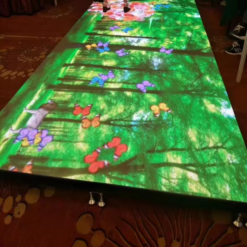 P3.91 Full-Color Interactive DJ Booth Stage Indoor Event Video Wall LED Dance Floor Digital Poster Display for Retail Store Use