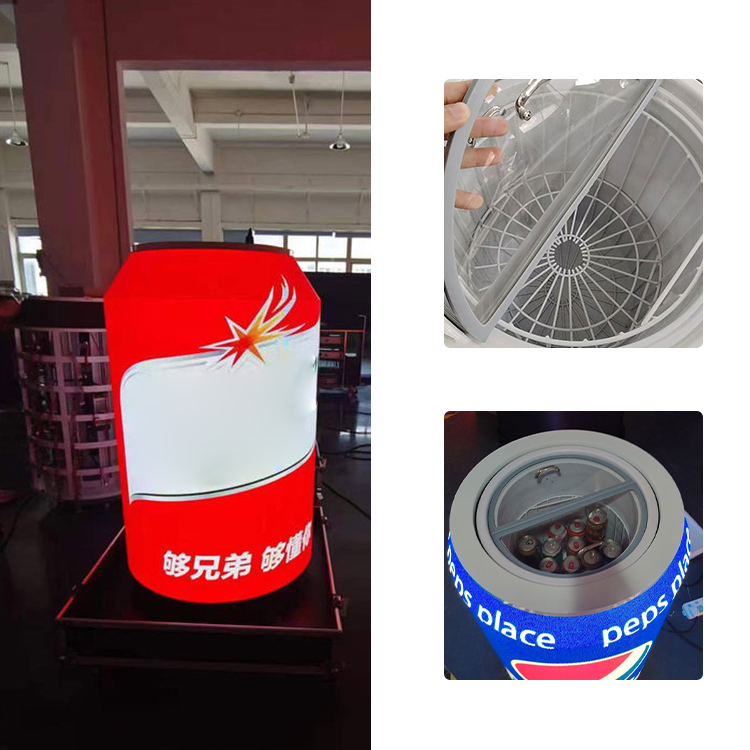 OEM Fridge Can Magnetic Flexible P1.86 P1.87 P2 Seamless Splicing Curved Panel Wall Video LED Screen Display