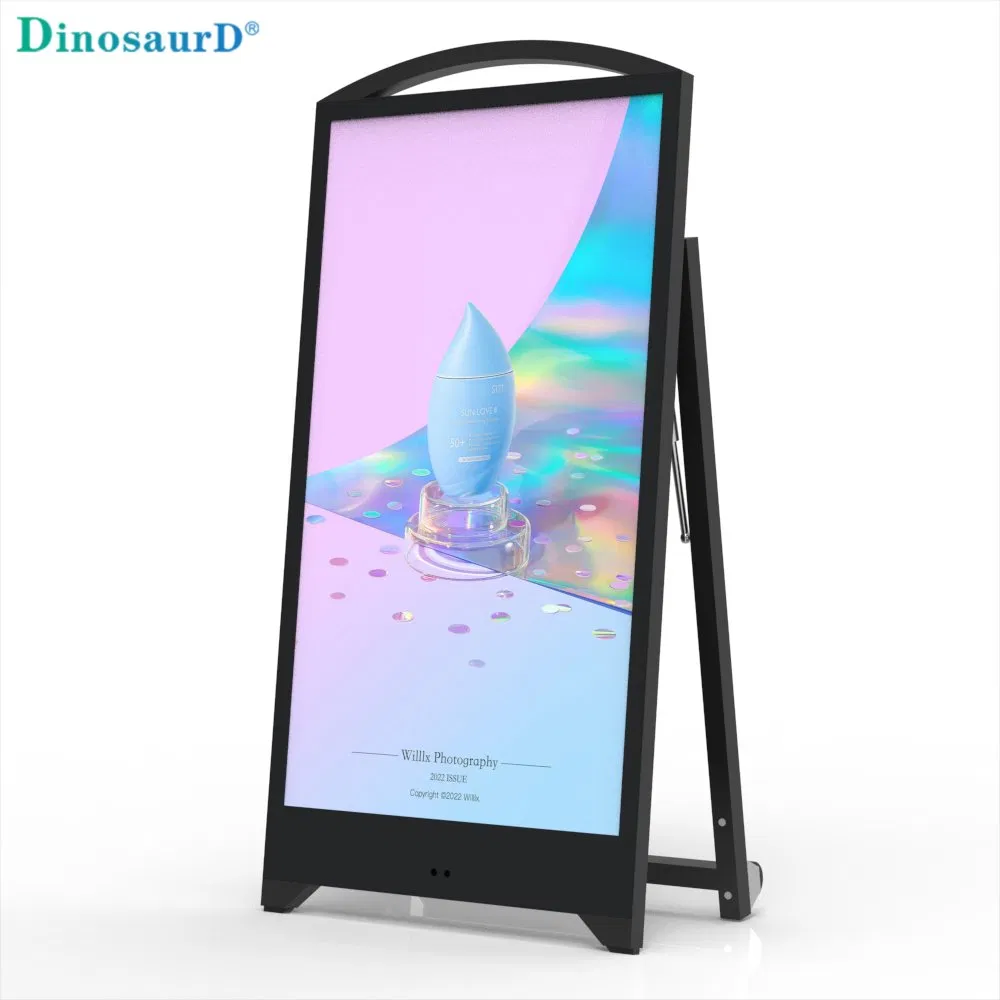43 49 55inch Outdoor/Indoor Waterproof Advertising Player LED Battery Powered Rechargeable Movable 4K Digital Signage and Display