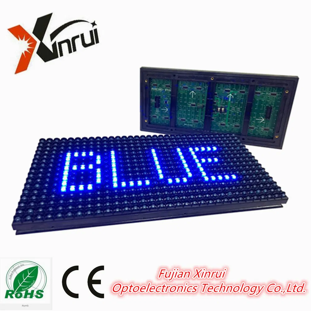 DIP P10 Outdoor Single Blue LED Advertising Screen Module Display