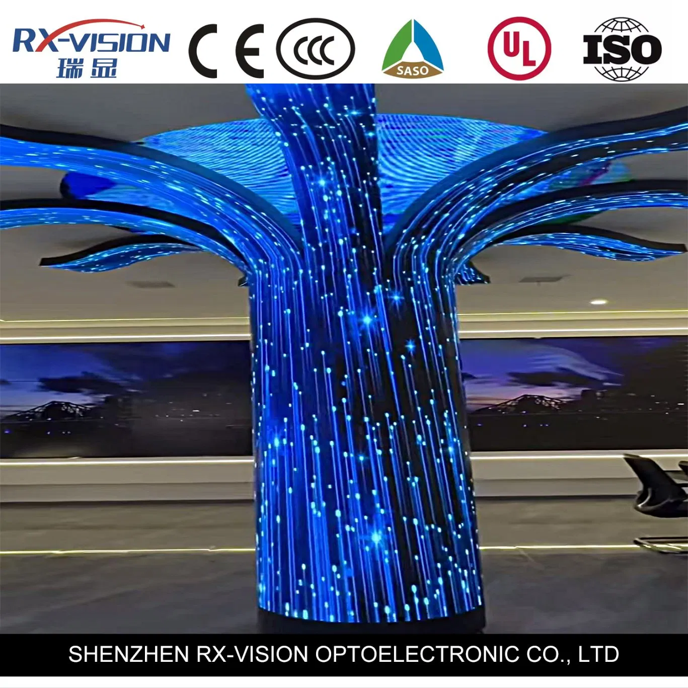 Indoor Full Color P1.25 Soft Module Curved Flexible LED Display Screen