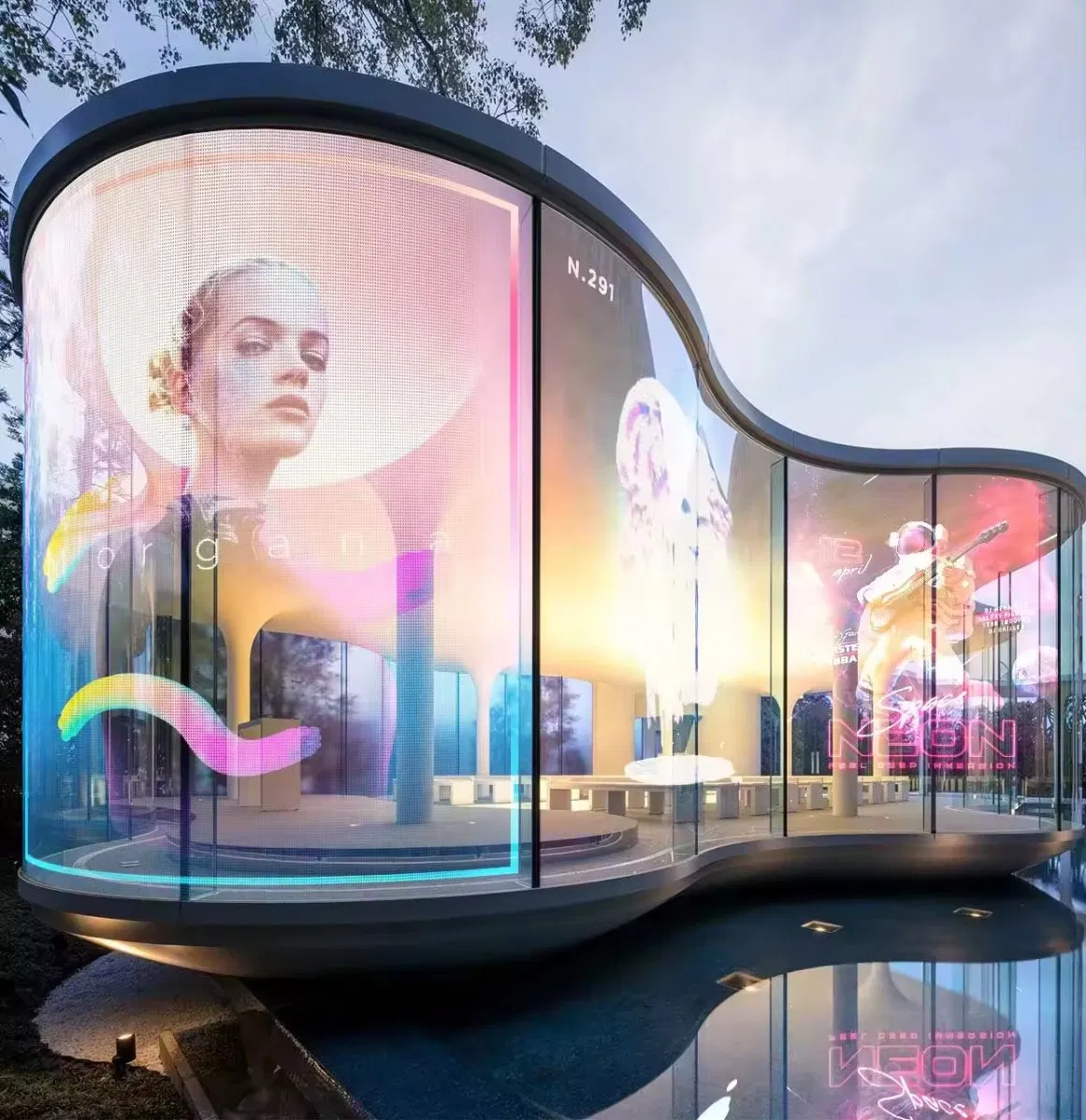 LED Screen Flexible Transparent LED Soft Film Outdoor Transparent LED Display