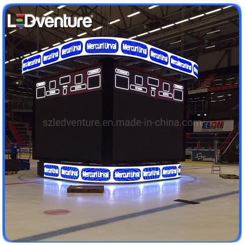 P10 Sports Electronic Scoreboard Advertising Stadium Perimeter Giant 3D Cube Screen Indoor LED Display Manufacturer
