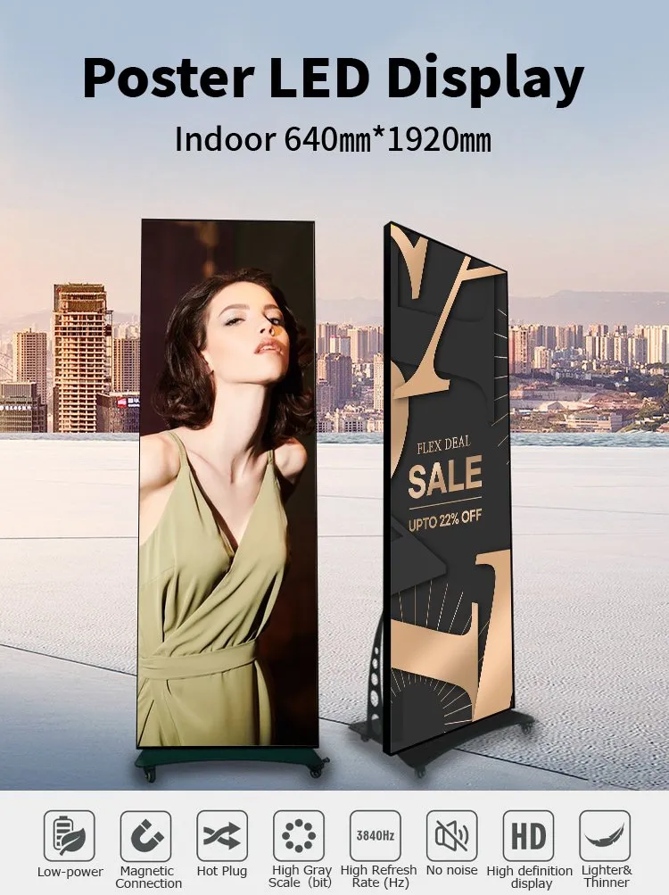 HD Moveable LED Poster Display Screen
