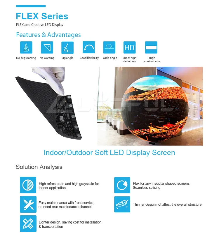 Flexible LED Videowall Display