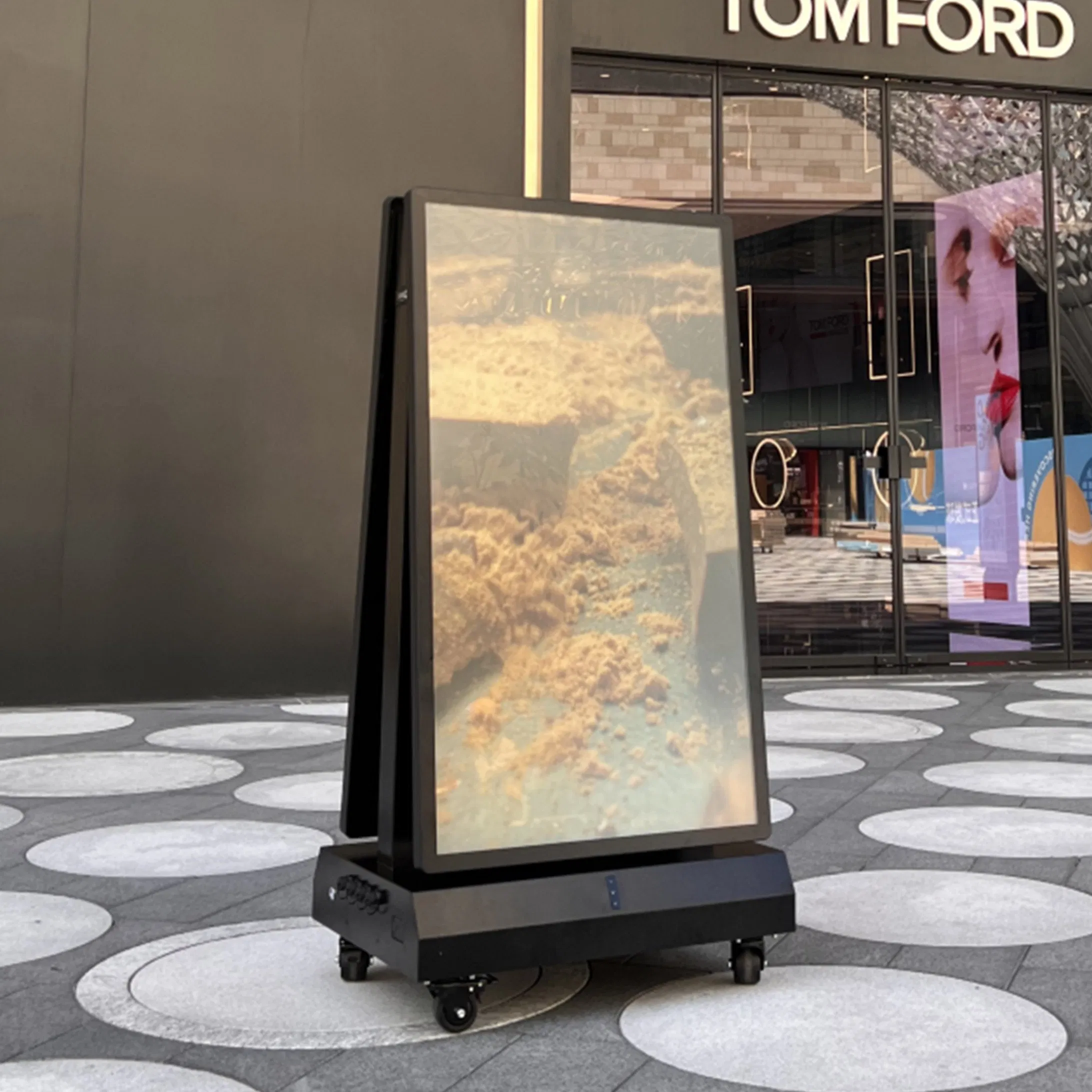 55 65 Inch Digital Signage Double Sided Panel Menu Commercial Touch Screen Advertising Kiosk LCD Display