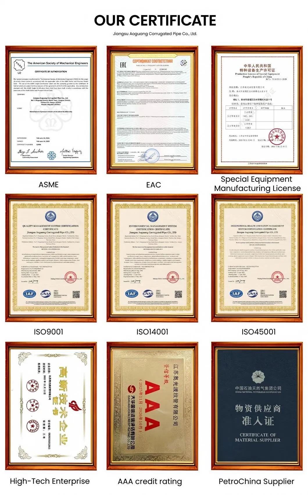 Quality Control Equipment