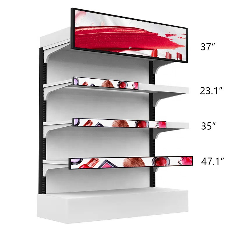 Stretched Bar LCD LED Advertising Billboard Player WiFi Network Display Sign Kiosk Digital Signage