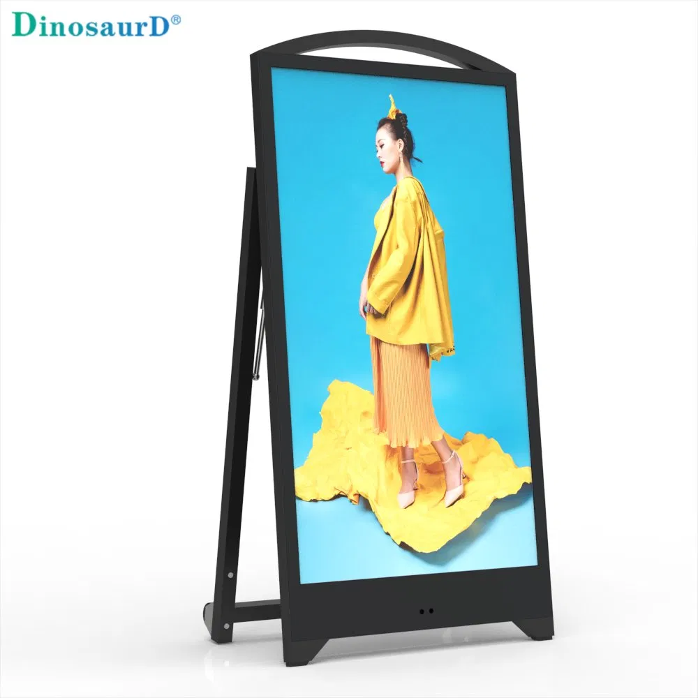 43 49 55inch Outdoor/Indoor Waterproof Advertising Player LED Battery Powered Rechargeable Movable 4K Digital Signage and Display