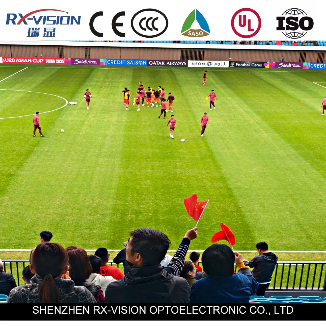 Outdoor Waterproof P6.25 LED Advertising Sports Football Perimeter Stadium LED Display Screen