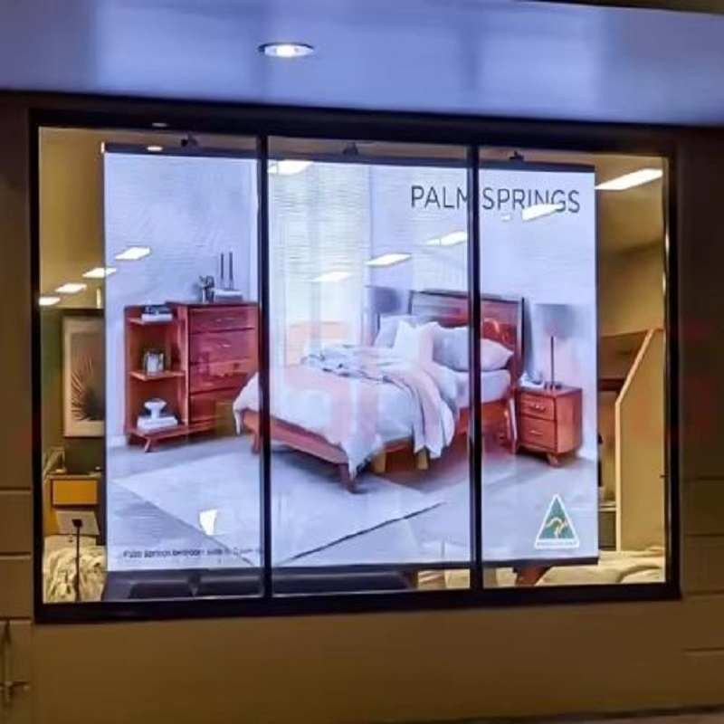 Adhesive LED Flexible Transparent Display Soft Crystal Film Screen for Glass