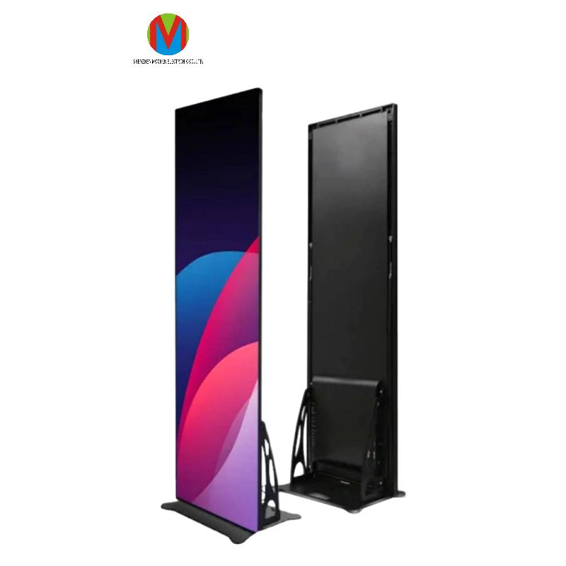 Commercial Indoor Gob P1.5 P1.8 P2 P2.5 P3 Floor Stand Portable Screen Poster Full Color LED Digital Display for Advertising