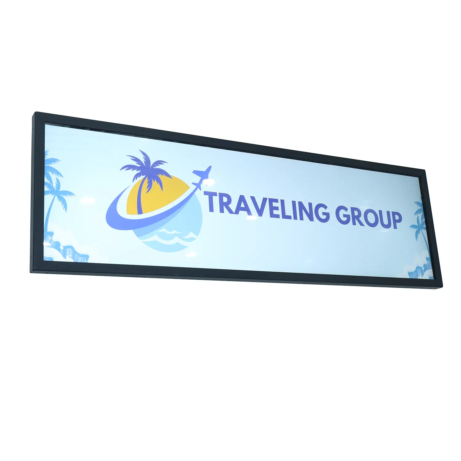 Customize Size Stretched Bar LCD LED Display Wall Mount Advertising Shelf Monitor Long Strip LCD Digital Signage Kiosk Commercial Enquipment with Touch Screen