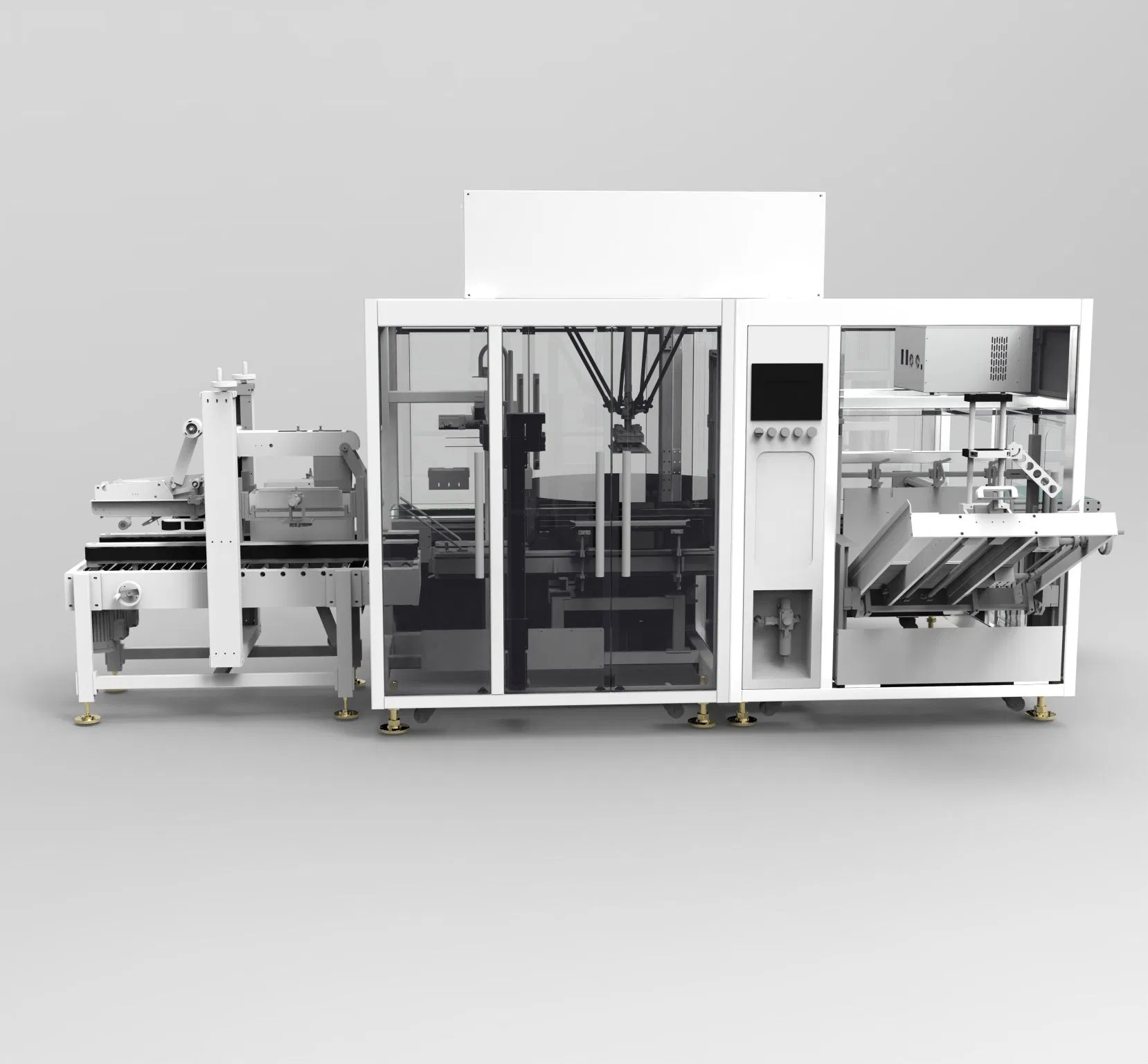 Flexible Automation Case Packer Delta Robot Case Packing Machine for End-of-Line Packaging Line