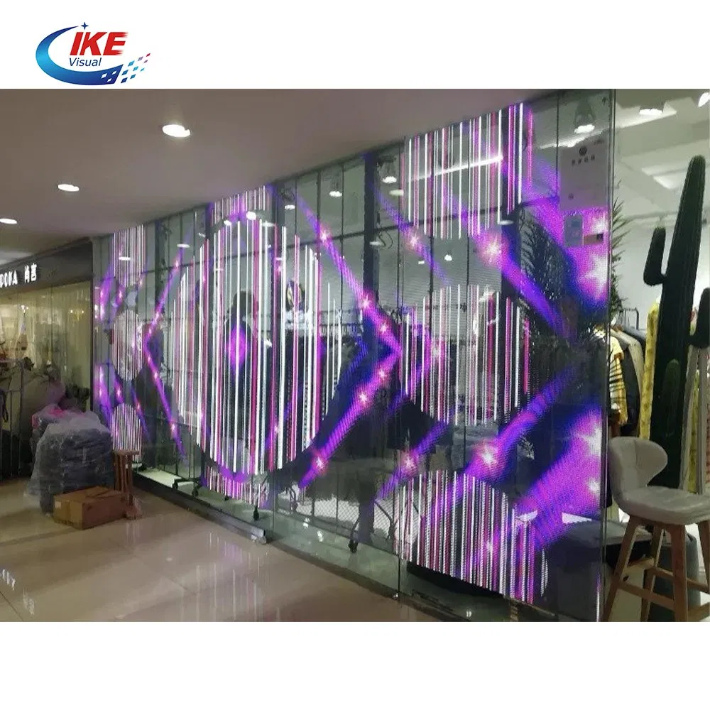 P20 P16 P10 P8 P6 P4 Indoor Outdoor Advertising Screen Transparent Flexible LED Video Wall Window Glass Film Display