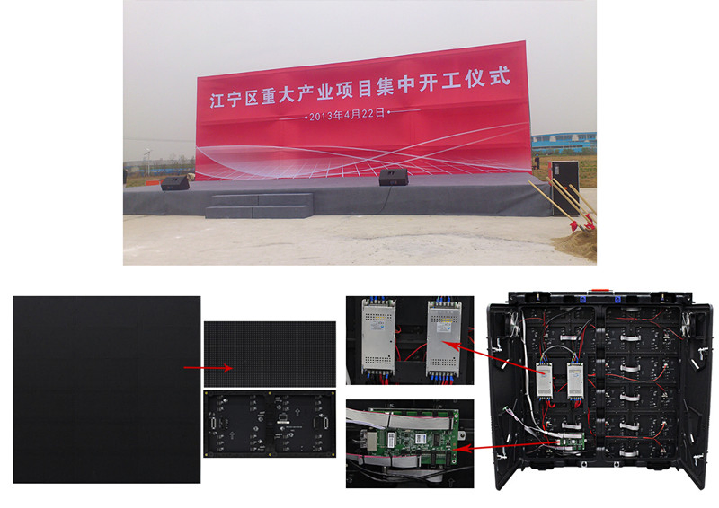 Stage Background Portable LED Video Wall Display RGB Full Color Small Pitch P5 HD Front Service Outdoor LED Display