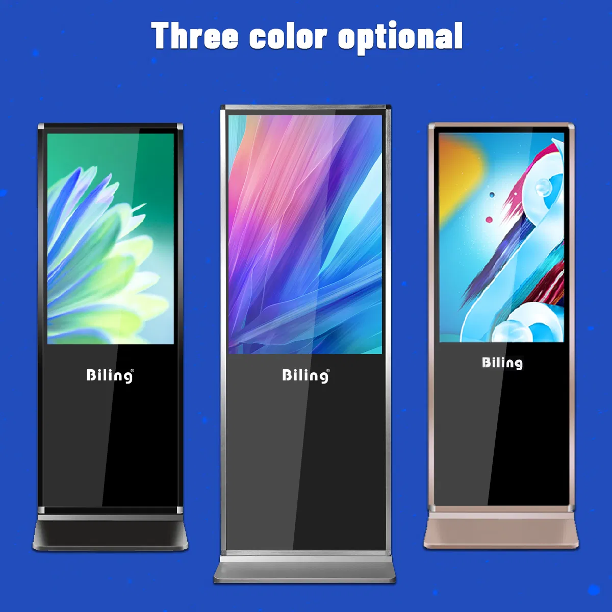 4K Interactive TFT Floor Stand 43 55 65 Inch Totem LED Backlit Advertising Display Capacitive Digital Signage Panel Information Kiosk Screen LCD TV Touch Screen