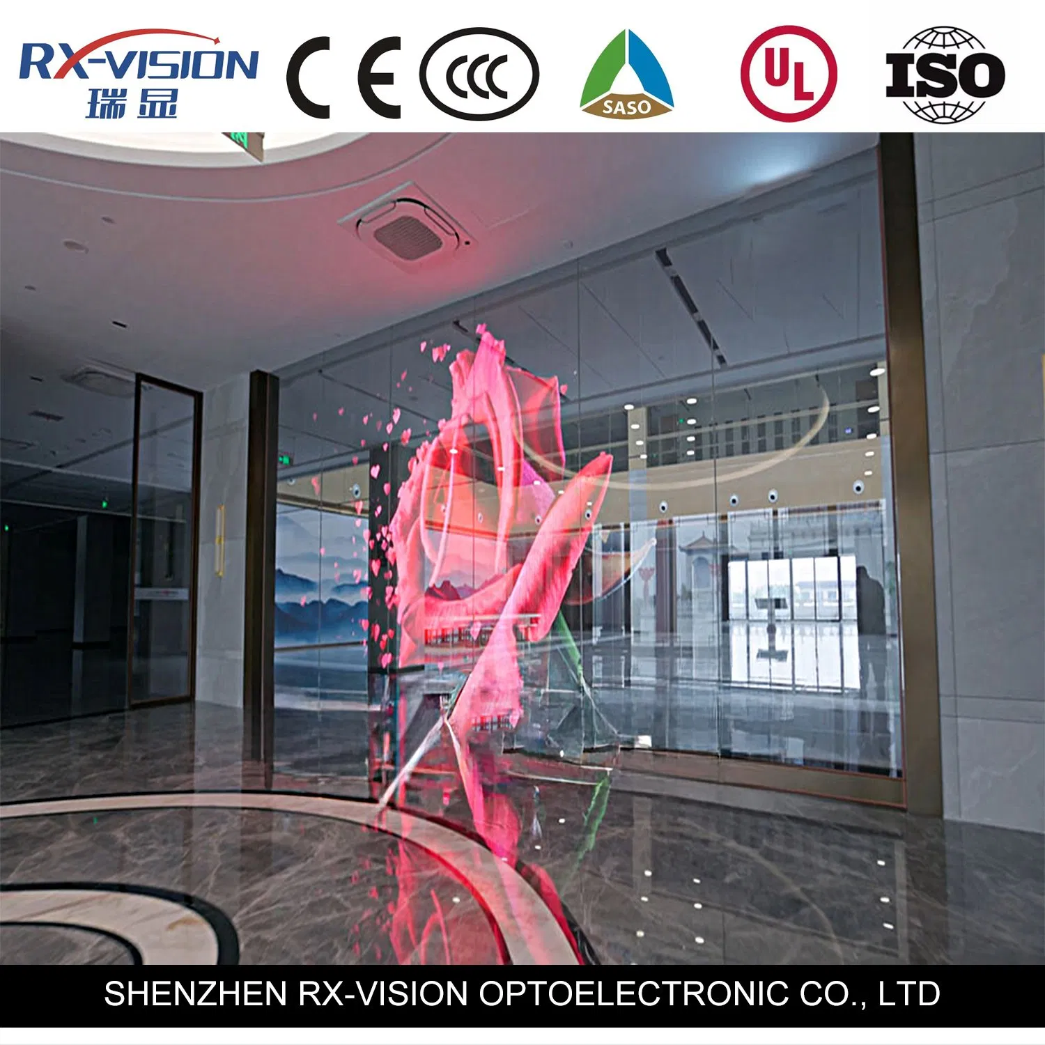 Commercial Indoor Advertising LED Display Video Wall P3.9 Transparent LED Screen Big Digital Signage