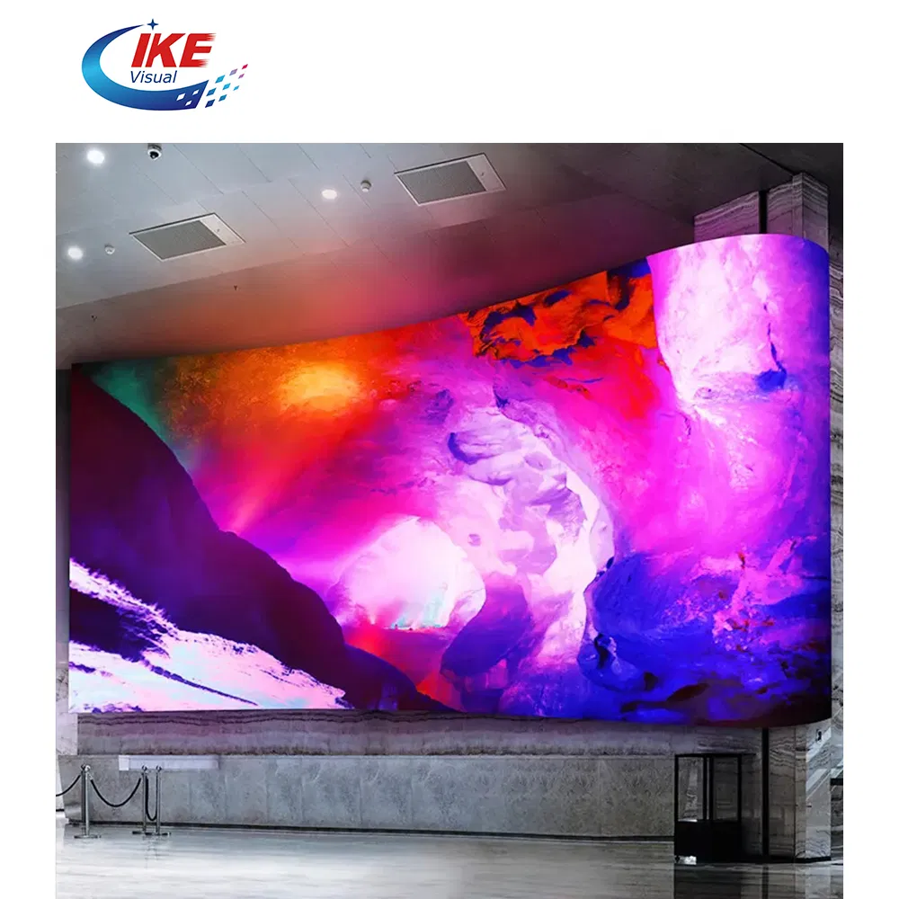 Custom Expo P3.91 4K Indoor Flexible Cylindrical Circle LED Single Sign Display Column Curved Advertising Screen