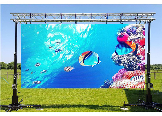 Curved Portable Stage Background Screen Video Wall 500*500mm P2.6 P2.9 P3.91 P4.81 Outdoor Rental Hanging LED Display