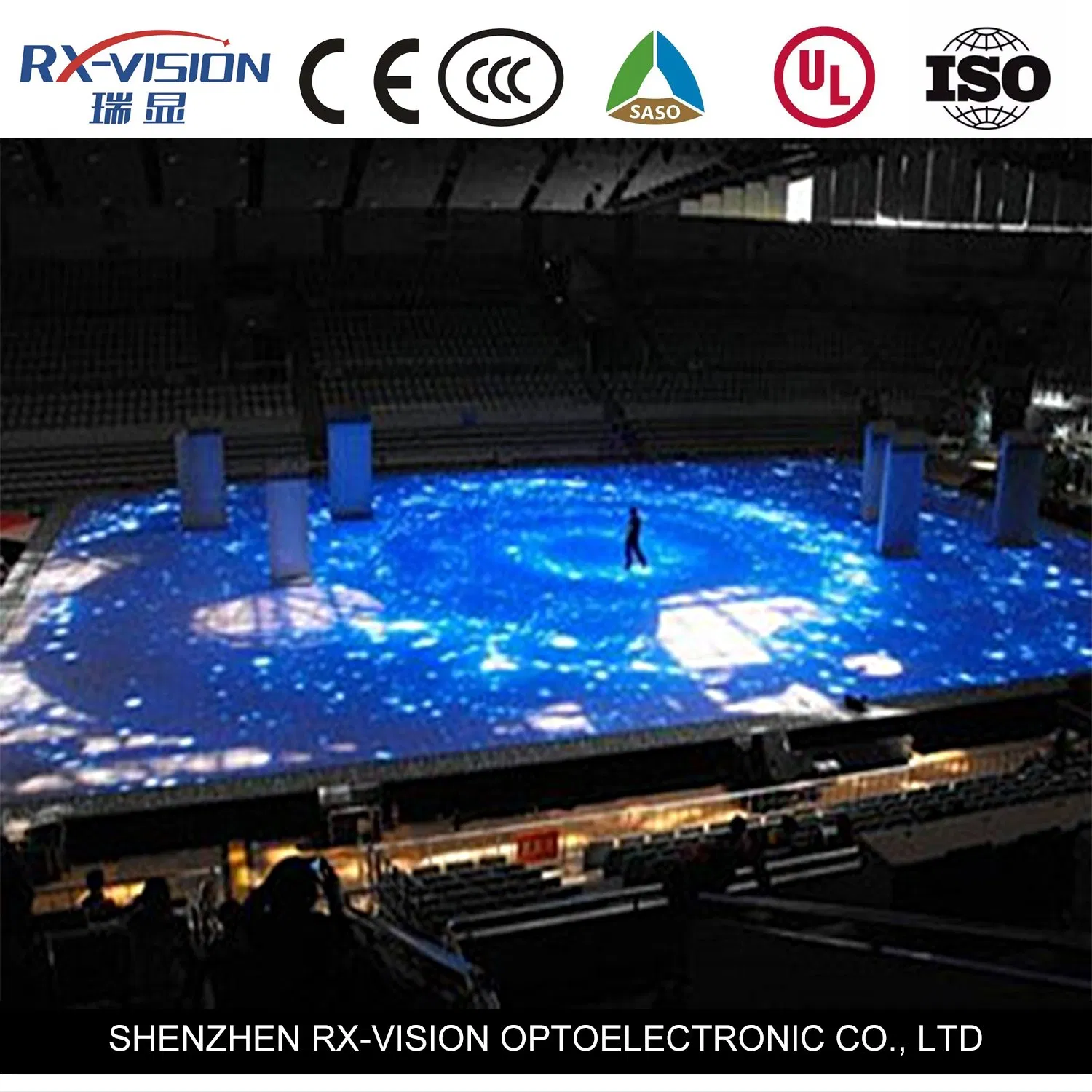P3.91 Indoor Outdoor Waterproof Tile LED Screen Dance Floor Interactive Display