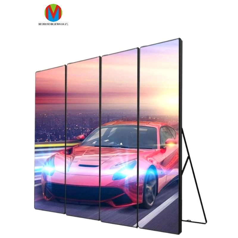 Commercial Indoor Gob P1.5 P1.8 P2 P2.5 P3 Floor Stand Portable Screen Poster Full Color LED Digital Display for Advertising