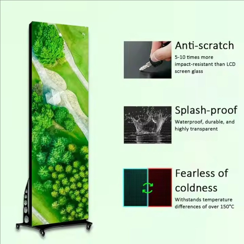 Best Selling Digital Poster Screen Movable P2.5 Mirror Poster LED Display