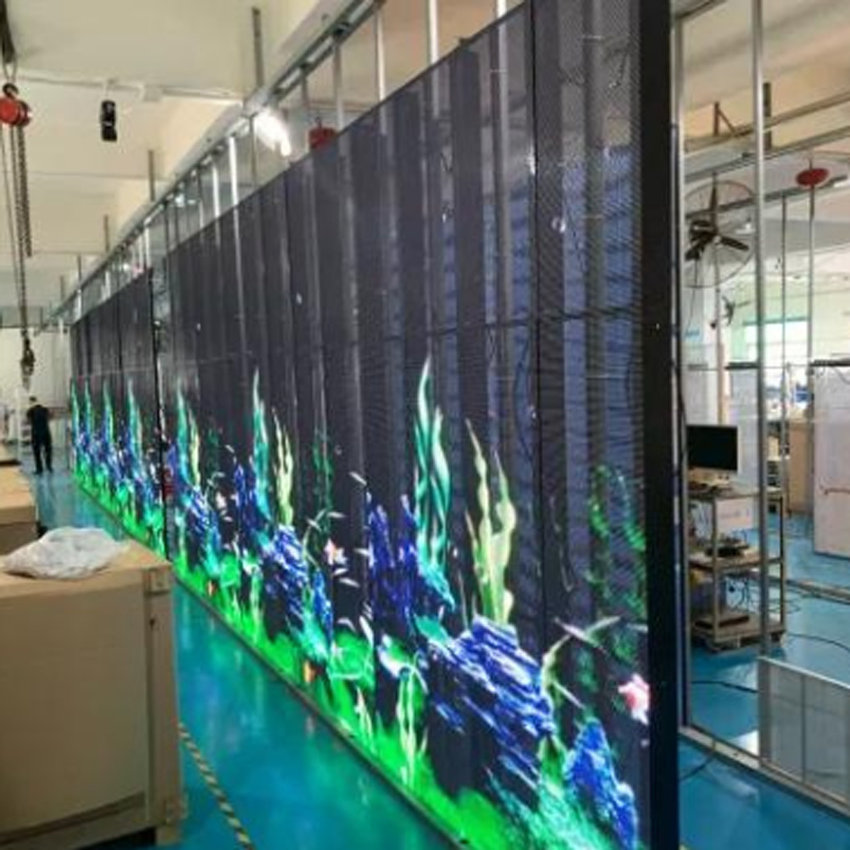 Video Display 3.91-7.81 500X1000mm Transparent LED Display Included Transparent LED Video Wall