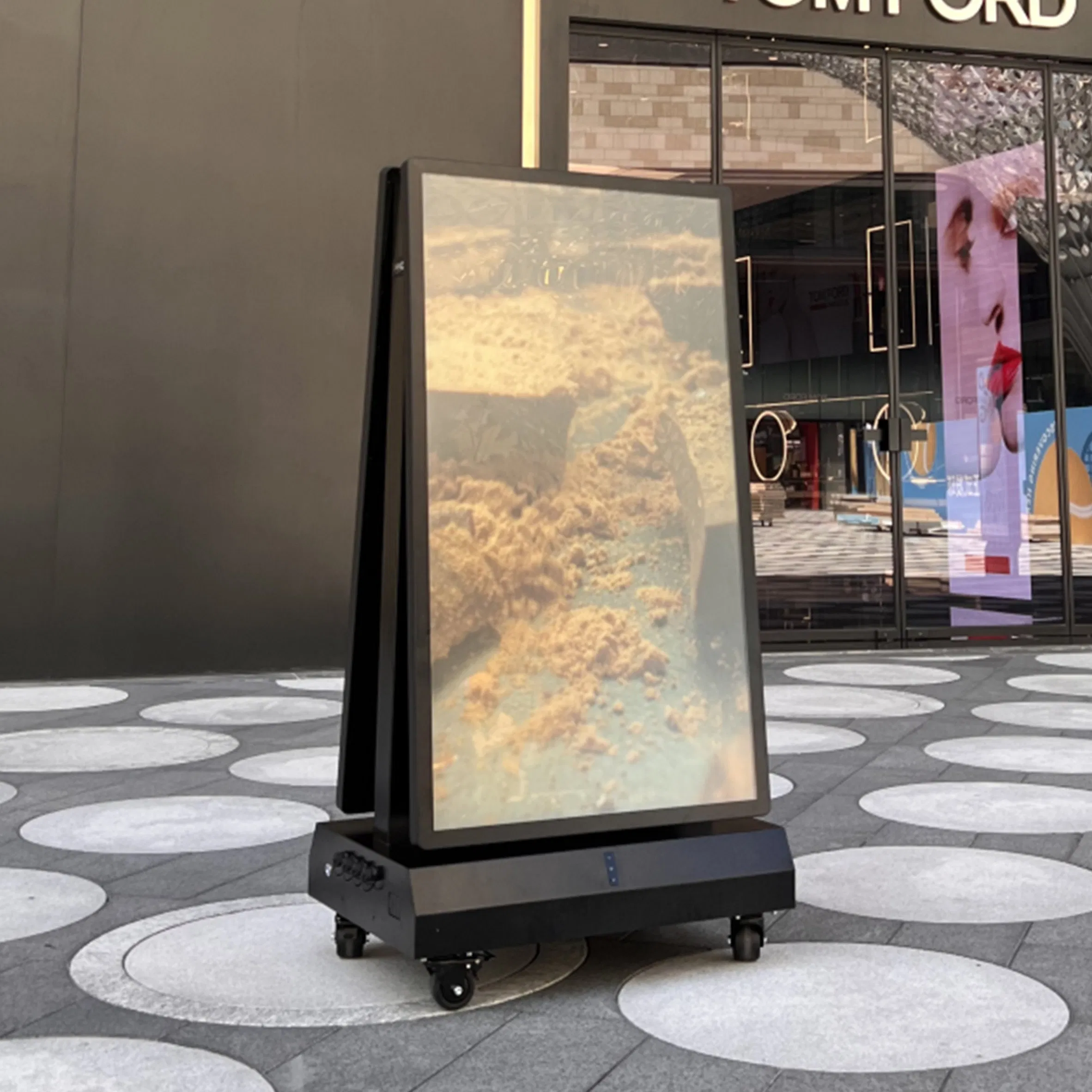 55 65 Inch Digital Signage Double Sided Restaurant Panel Menu Commercial Touch Screen Advertising Kiosk LCD Display