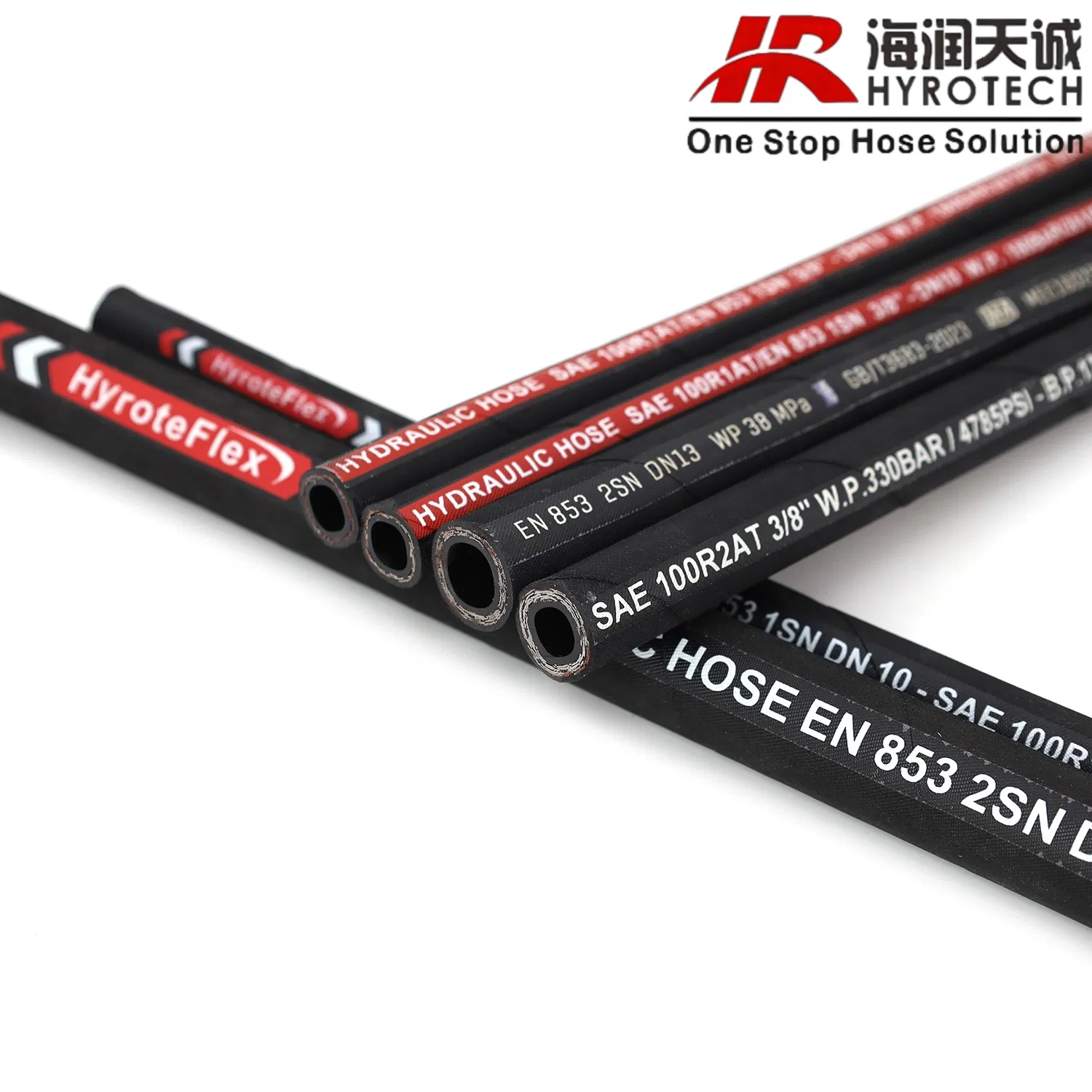 Hot Sell! High Performance Long Life Wire Braided Hydraulic Rubber Hose Flexible DIN En Standard High Pressure Rubber Hose DIN En853 2sn/R2at Hydraulic Hose