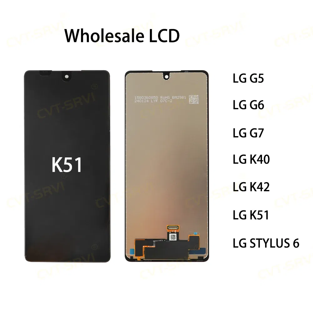 Manufacturer Original Pantalla Mobile Phone Wholesaler Transparent LCD LED Display for LG Series G5 G6 G7 K40 K42 K51 Stylus 6 LCD with Touch Digitizer Flexibl