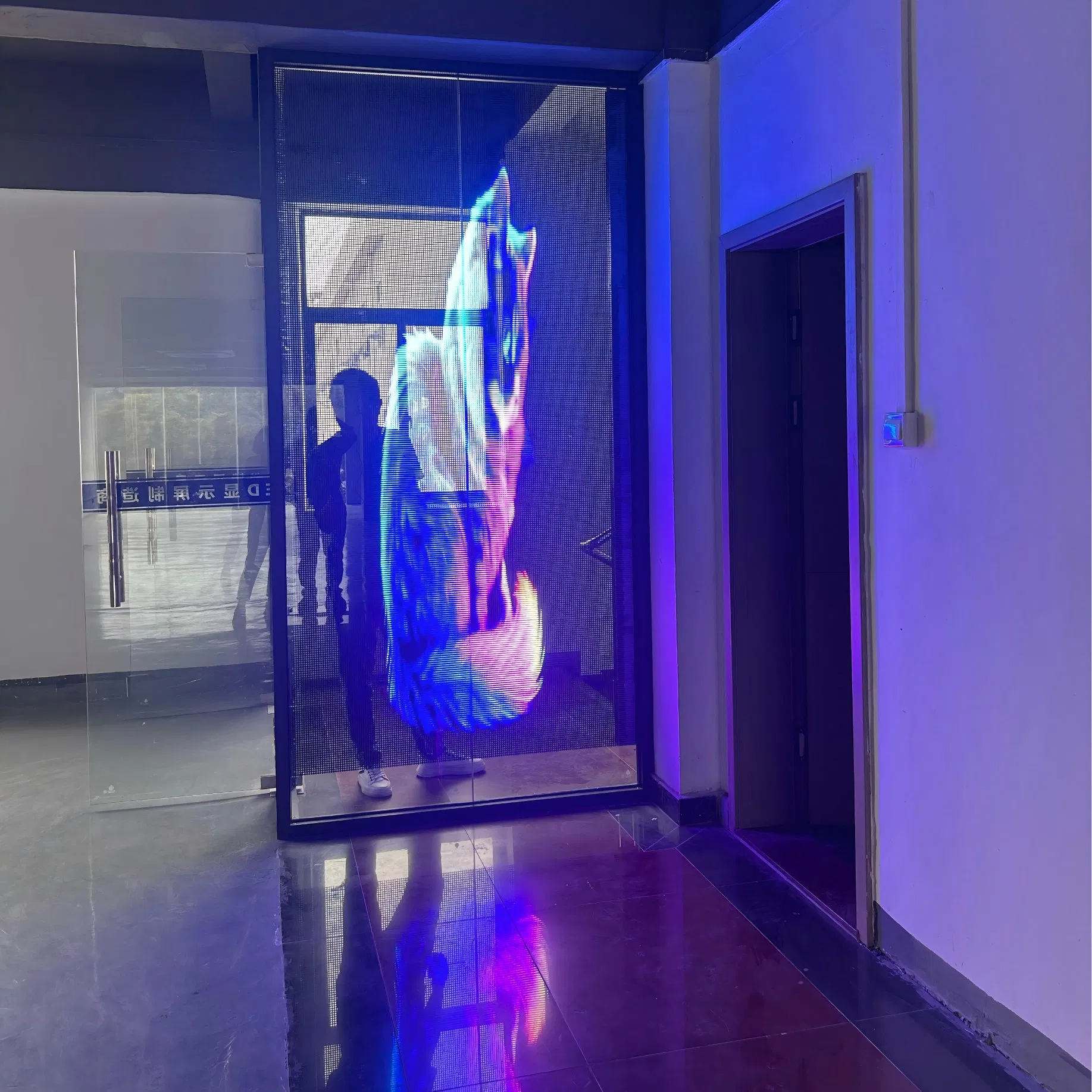 Shopping Mall Holographic Transparent 3D LED Digital Display Screen for Indoor Advertising