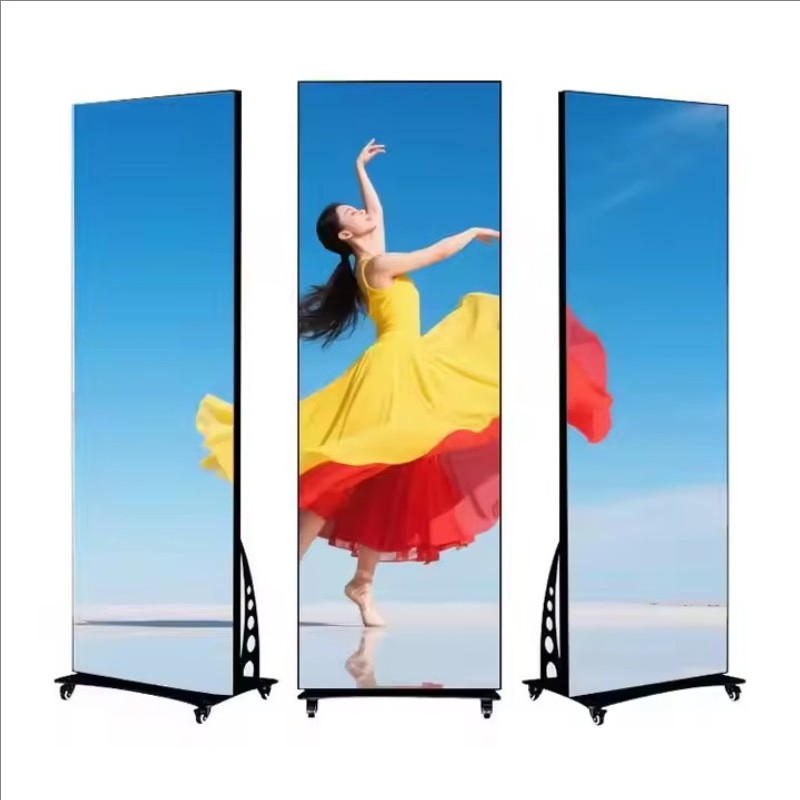 Custom P1.86 Indoor LED Display Screen Movable Mirror Poster LED Display