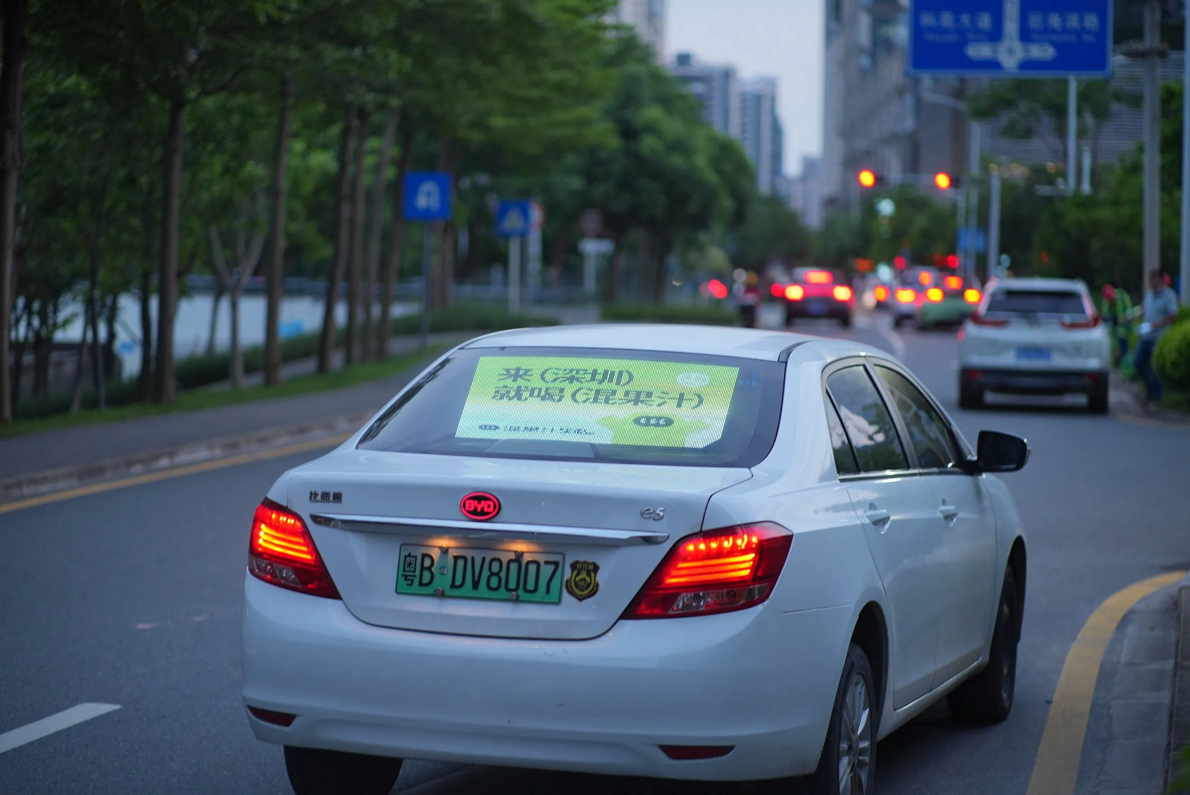 Flexible Transparent LED Car Screen Attached to Car Glass for Easy Installation