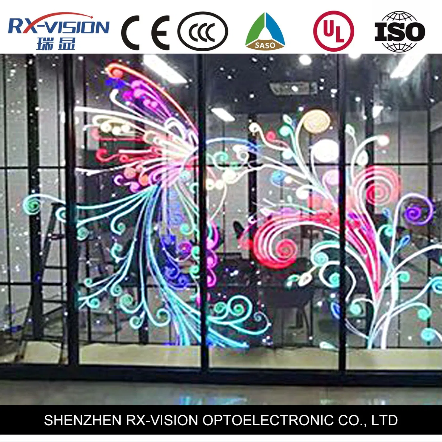 Commercial Indoor Advertising LED Display Video Wall P3.9 Transparent LED Screen Big Digital Signage