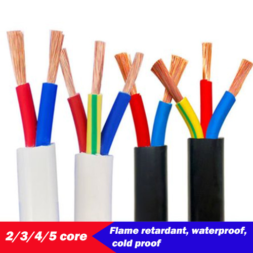 1.5mm 2.5mm 4mm 6mm Flexible Round Electric Multi Core 3 Core PVC Insulated Electrical Wires Rvv Cable