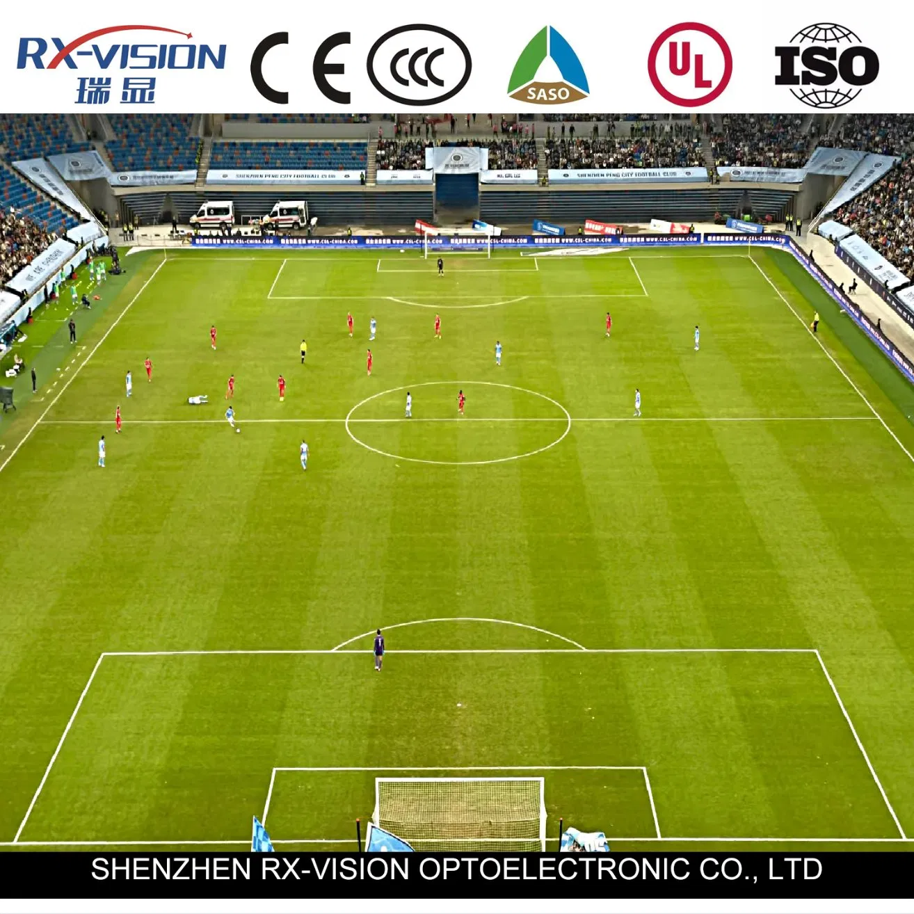P6.25 Outdoor Football Perimeter LED Display Advertising Stadium Football Soccer Outdoor LED Screen