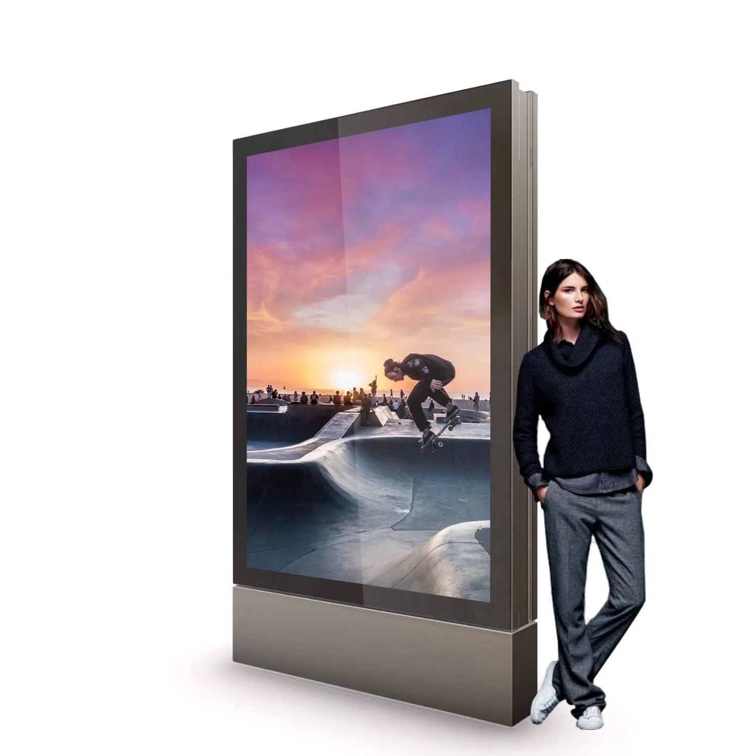 5500 Nits Floor Stand P3 Outdoor LED Totem Display for City Square