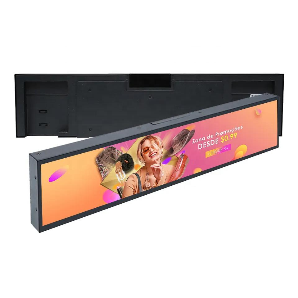 Stretched Bar LCD LED Advertising Billboard Player WiFi Network Display Sign Kiosk Digital Signage