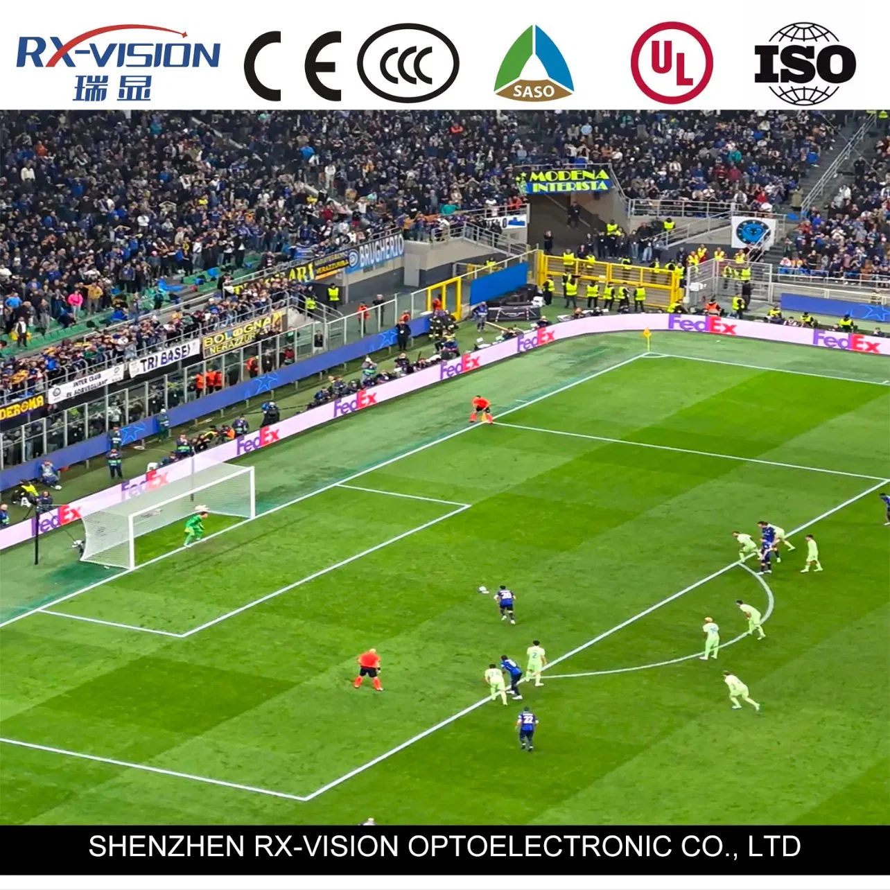 Outdoor Waterproof P6.25 LED Advertising Sports Football Perimeter Stadium LED Display Screen